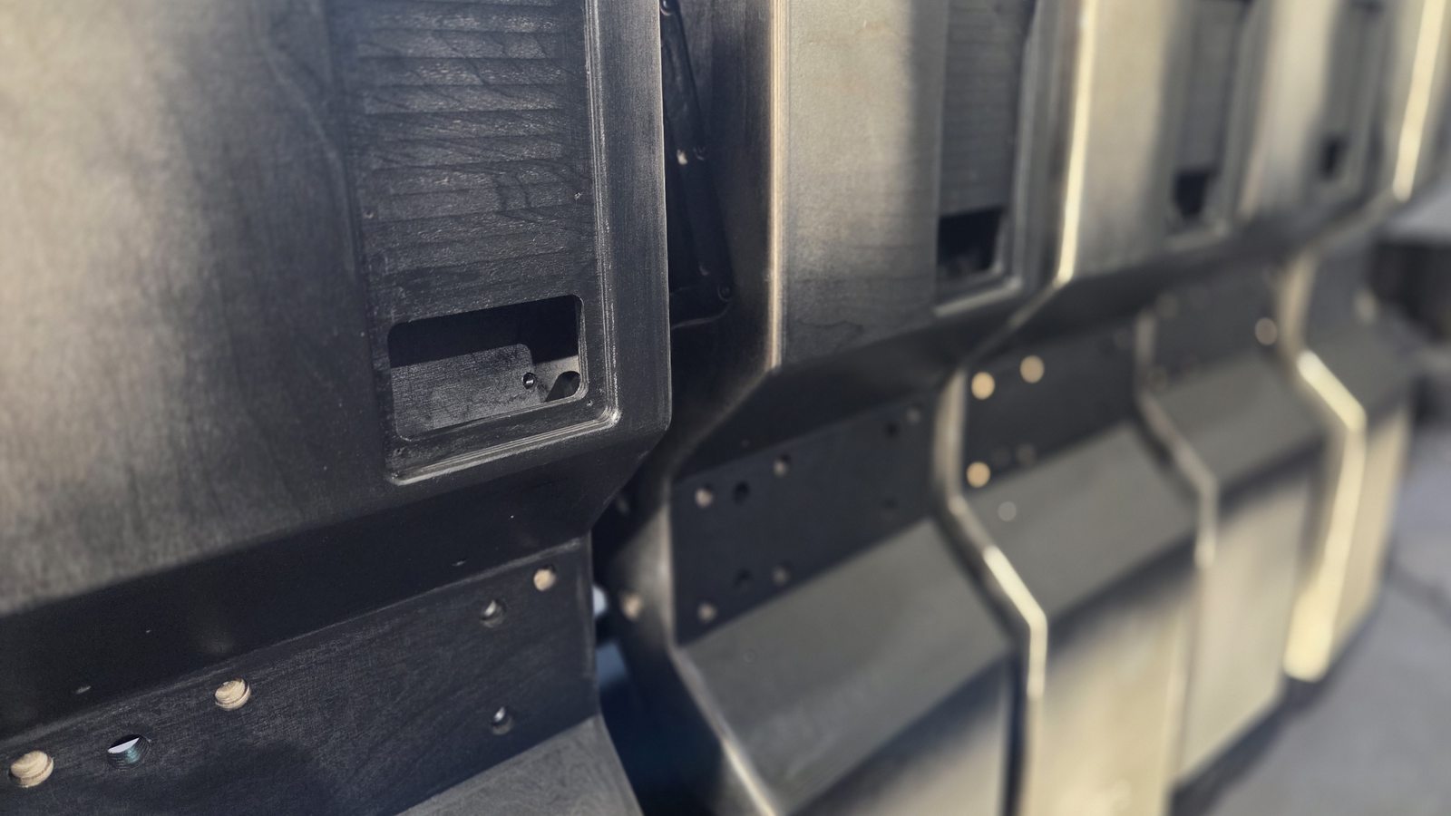 Finished commercial speaker cabinets built by Sarivale for the world's leading pro-audio brands.
